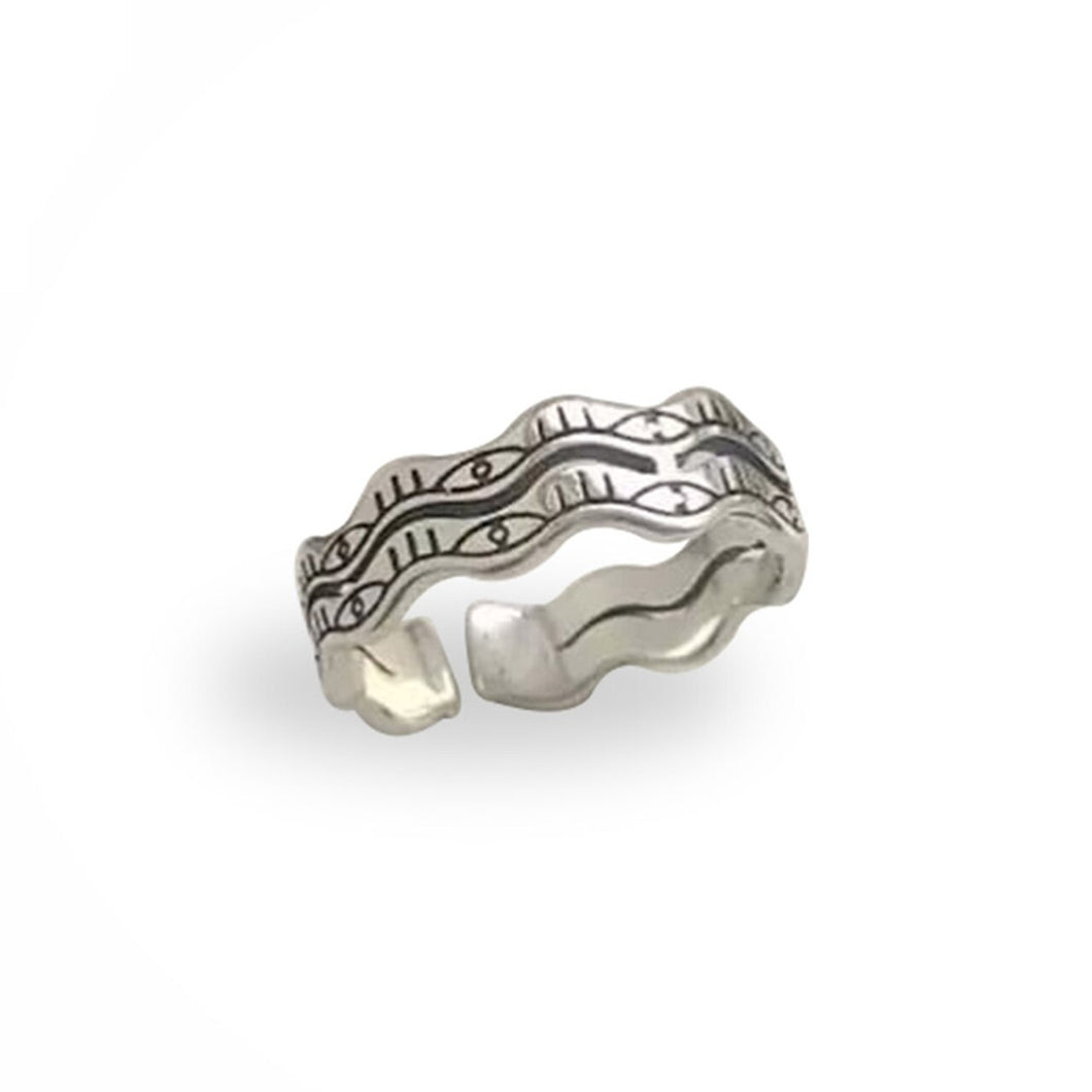 “Awareness” Adjustable Sterling Silver Ring