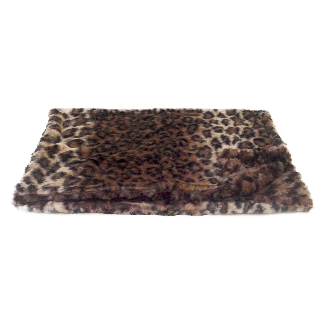 Medium Dark Brown Leopard Minkie Binkie Blanket