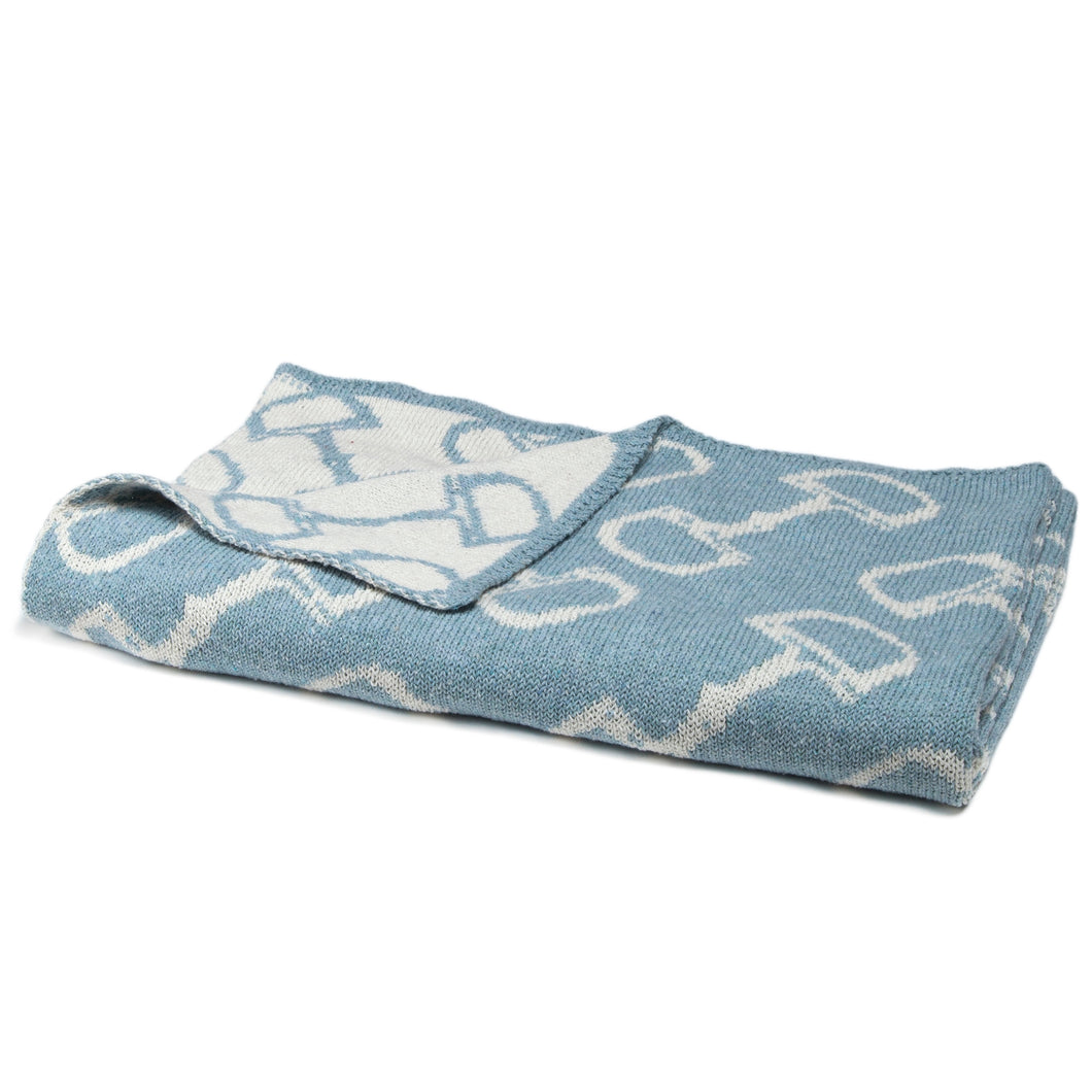 Baby Reversible Horse Bits Throw