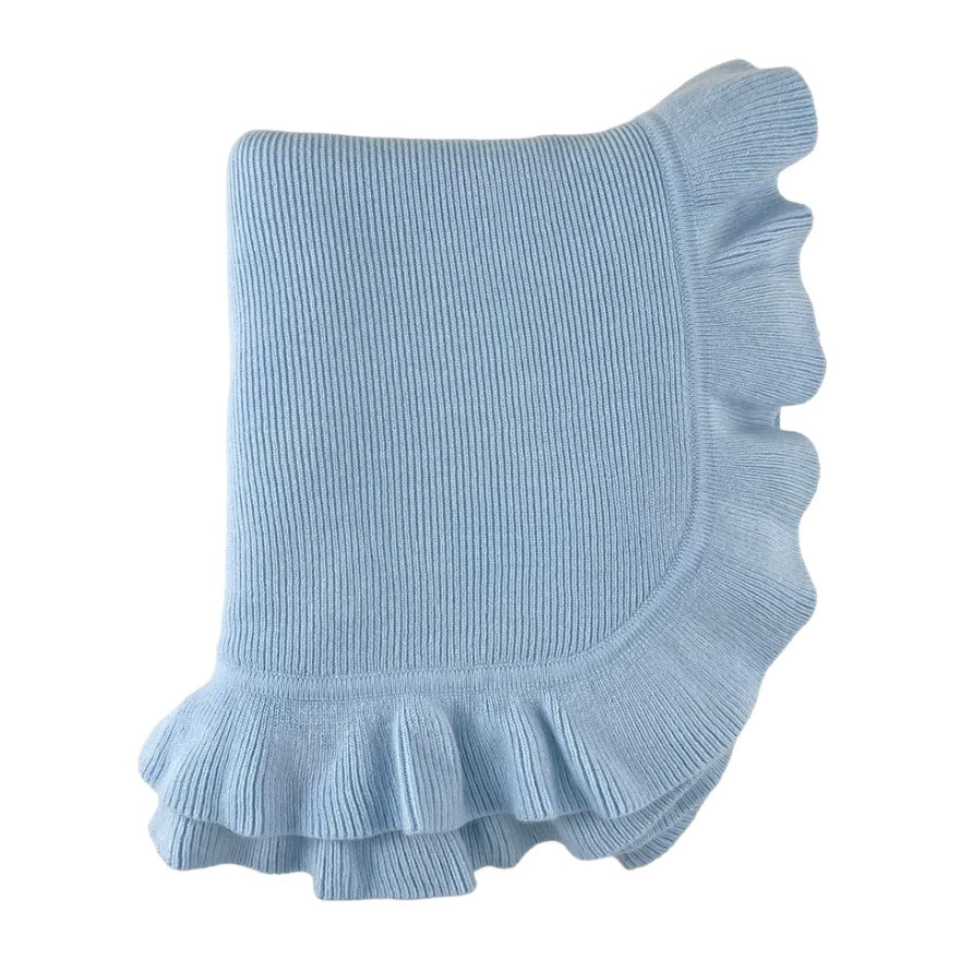 Jersey Knit Ruffle Baby Blanket  ~ Choice of Colors