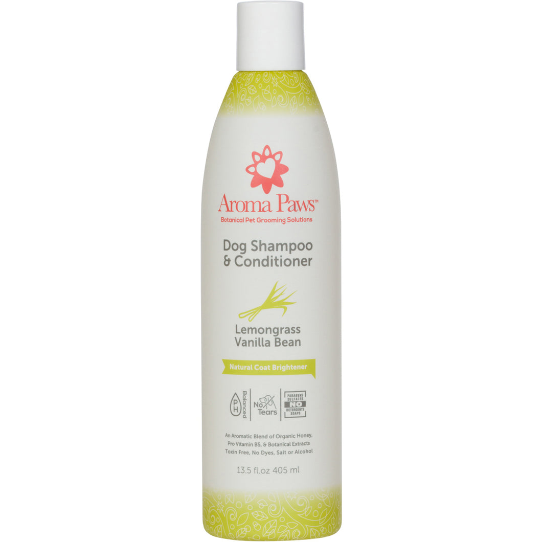 Lemongrass Vanilla Bean Dog Shampoo & Conditioner in One ~ Natural Coat Brightener