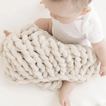 Load image into Gallery viewer, Infinite Chunky Knit Blanket | Minky | Cuddle
