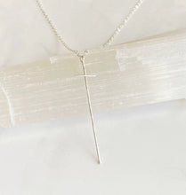 Load image into Gallery viewer, Modern Cross Necklace ~14kt Gold Fill or Sterling Silver
