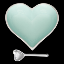 Load image into Gallery viewer, Happy Hearts Bowl with Heart Spoon in Solid Colors
