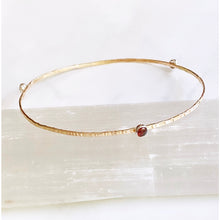 Load image into Gallery viewer, Textured 14K Gold Filled Bangles ~ Choice of Stones
