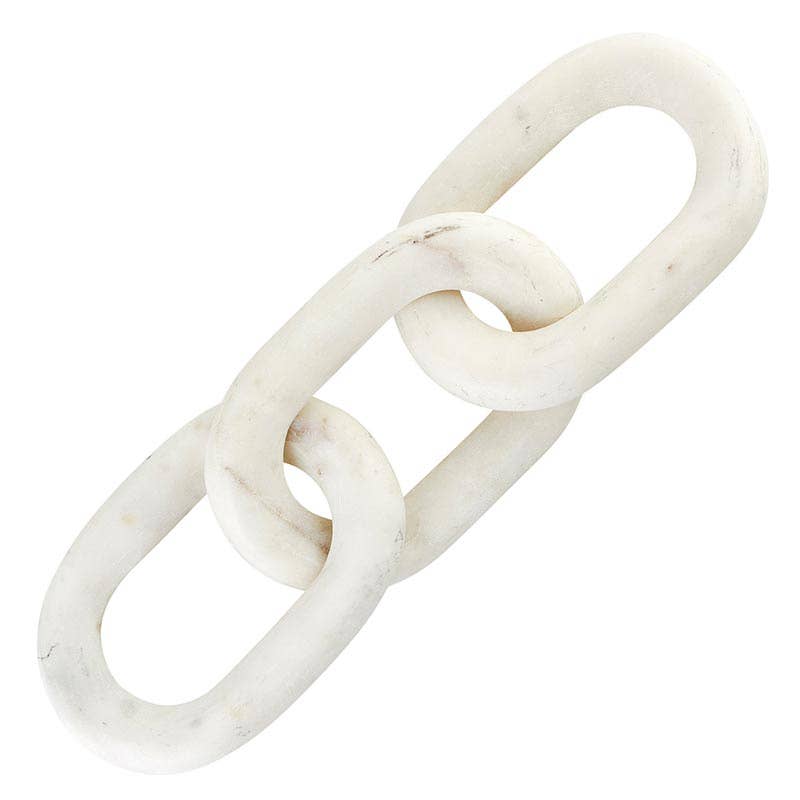 Marble Link Chain Decor - White