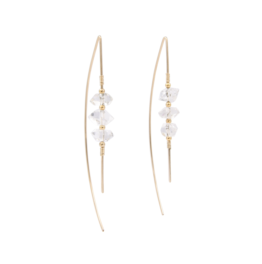 Celeste Threaders Earrings in 14kt Gold Filled or Sterling Silver